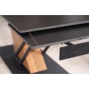 Стол обеденный SIGNAL GENESIS черный/ясень 160-220/90